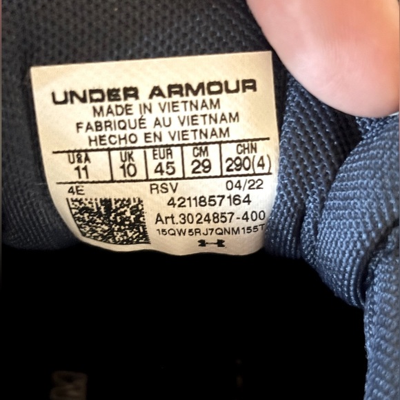 Under Armour Men’s Charged Assert Delux Foam Navy Blue Shoes Size 11 - Picture 5 of 7